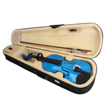 New 4/4 Acoustic Violin Case Bow Rosin Dark Blue 05020187