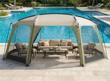Large 6-8 Person Screen House Tent Full Mesh Walls, UV Protection Outdoor Sun Shelter Canopy 55474944