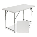 4ft Foldable Lift Patio Plastic Table White 23561282