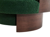 Modern 32'' Wide Curved Sculptural Swivel Barrel Chair,360&deg Swivel Base, Comfortable Fabric, 91451328