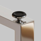 51" Modern Minimalist Rectangular Glass Dining Table for 4-6 with 0.31" Tempered Glass Tabletop and 53938624