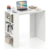 White Computer Desk with Bookshelf 02690440