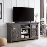 ZUN 2 Doors Cabinet Farmhouse Cabinet, Farmhouse TV Stand Barn Design,Modern Farmhouse TV Media Stand, W1758P199935