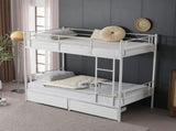 Twin Over Twin Convertible Bunk Bed with 2 Storage Drawers, Metal Bunk Bed Can 65723139