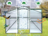 Polycarbonate Greenhouse,6'x 8' Heavy Duty Walk-in Plant Garden Greenhouse for Backyard/Outdoor 37603697