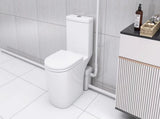 Upflush Toilet For Basement, 600W Macerating Toilet System With Powerful Dual Flush, Elongated 17.25 W2826P192011