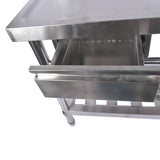 Stainless Steel Kitchen Sink Commercial Freestanding Utility Sink with Drawer and Pull-Out Faucet 58089509