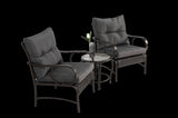 3 Pieces Patio Set Outdoor Wicker Furniture Sets Modern Rattan Chair Conversation Sets with Coffee W640P256775