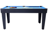 5-in-1 Multi-Game Table - Billiards, Push Hockey, Foosball, Ping Pong, and Basketball black/blue W465P164154