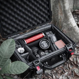 Waterproof Hard Case with Lid Storage Box and Dividers - Black Plastic Precision Instrument Case W2801P236661