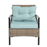 ZUN Patio Furniture, Outdoor Furniture, Seasonal PE Wicker Furniture, Four Set Wicker Furniture With 15085847