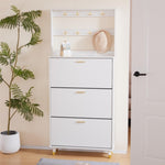 ZUN Entryway Bedroom Armoire,Shoe Cabinet,Wardrobe Armoire Closet, Drawers and Shelves, Handles, Hanging 92176488