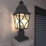 Outdoor Post Lights Lamp Post Light Fixture, Waterproof Aluminum Housing with Glass, Fence Post Deck W2714P218506