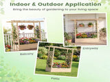 Fir Wood Raised Garden Bed with Side Trellis, 109.2235.56114.30 cm Planter Box with Drainage 69072812