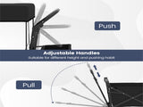 Foldable Utility Wagon,Adjustable Handle Outdoor Wagon, Puncture-Proof Wheels with Brakes, Removable 21094050