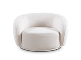 Swivel Accent Chair, Boucle Fabric Upholstered Barrel Chair, Single Sofa Single Armchair for Living W2664P407030