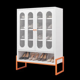 Modern minimalist double door shoe with adjustable mesh doors and high foot hollow storage W1247P257581