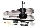 GV102 4/4 Solid Wood EQ Violin Case Bow Violin Strings Shoulder Rest 20688913