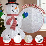 5.7FT Lighted Snowman Holding Small Tree Christmas Yard Decorations, Pre-lit Pull Up Snowman with 05791753