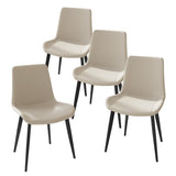 Dining Chairs 4PCS, Modern Kitchen & Dining Room Chairs, Upholstered Faux Leather Cushion Seat and W3316P294866