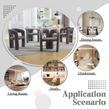 COOLMORE Contemporary Designed Velvet Fabric Upholstered Accent/Dining Chair /Barrel Side Chairs W395P224765