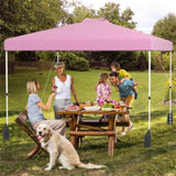 10 X 10 FT Pink Pop up Tent with Wheeled Bag and 1 Sidewall 21025822
