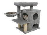 Light Gray 33.5" Multi-Level Cat Tree with 2-Tier Condo, Sisal Scratching Posts & Anti-Toppling 67443380