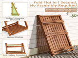 Acacia Wood 3-Tier Ladder Plant Stand, Foldable Indoor Outdoor Display Rack 15875335