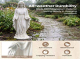 29.5" Virgin Mary Statue Handcrafted Religious Garden Sculpture for Outdoor Patio Lawn 37198699