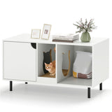 White Cat Litter Box Enclosure 72256933