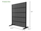 Metal Screens 72" H x 43.3" W Outdoor and Indoor Divider with Freestanding Decorative W1586P455078
