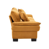 Corduroy Sofa Sleeper Couch Loveseat Sofa with Pillows Comfy Upholstered Deep Seat Sofa for W676P184141