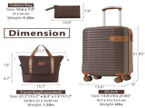 Luggage Sets 3 Piece Carry on Luggage 22x14x9 Airline Approved, Lightweight Hardshell ABS Suitcases PP532403AAD