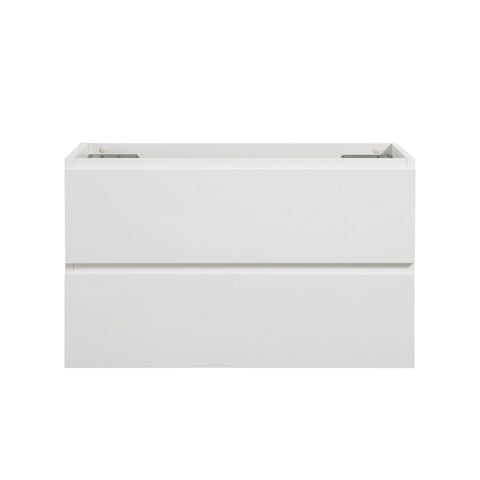 ZUN Alice-36W-201,Wall mount cabinet WITHOUT basin, White color, With two drawers, Pre-assembled W1865107116