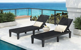 2-Piece Outdoor Chaise Lounges Resin Pool Lounge Chairs Outdoor Chaise Lounge Chair Set with N719P293384B