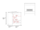 Wengue 2-Door Bathroom Vanity with Open Storage B062P355532