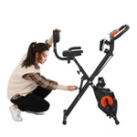 ZUN Home Folding Exercise Bike Black 91354164