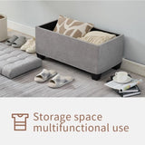 Storage Ottoman Bench, Foot Rest with Legs, 16 x 30 x 16.1 Inches, End of Bed Bench, Storage Chest, W2725P220185