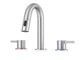 8-Inch Widespread Lavatory Faucet, 2-Handle 3-Hole with Pop-Up Drain and 360&deg Pull-Down Sprayer, 07799121