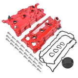 2Pcs Aluminum Valve Covers Red with Gasket Cap Fit for Infiniti EX35 FX35 G35 M35 M35h 3.5L V6 63827770