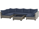 7-Piece Outdoor Patio Furniture Set, All-Weather Wicker Rattan Sectional Sofa With Thick Cushions & 02176082