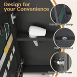 Aluminium Medicine Cabinet Mirror, 35 x 28 Inches Medicine Cabinet with 3 Colors LED Light and W2700P269440