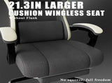 Ergonomic Gaming Chair with Pocketed Spring Cushion, Breathable Fabric Computer Chair with Footrest, 33802850