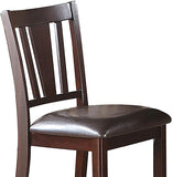 Simple Contemporary Set of 2 Counter Height Chairs Brown Finish Dining Seating Cushion Chair Unique B01157356