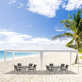 3*6m Non-Cloth PE Cloth Plastic Sprayed Iron Pipe Outdoor Party Tent White 08645783