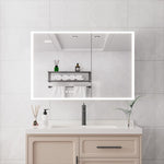 ZUN Bathroom Medicine Cabinet with Lights, 36×24 Inch LED Medicine Cabinet with Mirror, Double Door 97110512