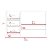 ZUN Classic 3 Drawers Writing Desk -Black B20091903