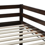 ZUN Solid Wooden, Solid Rubber Wooden Twin over Twin Loft Bed with Ladder, with Bed Platform of W504P191669