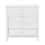 ZUN 30" Bathroom Vanity Base without Sink, Bathroom Cabinet with Two Doors and One Drawer, White WF294109AAK