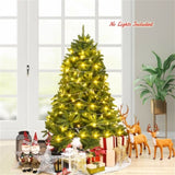 5FT Artificial Green Christmas Tree - 600 Realistic PVC Tips, Hinged Design, Sturdy Metal Stand 67073988